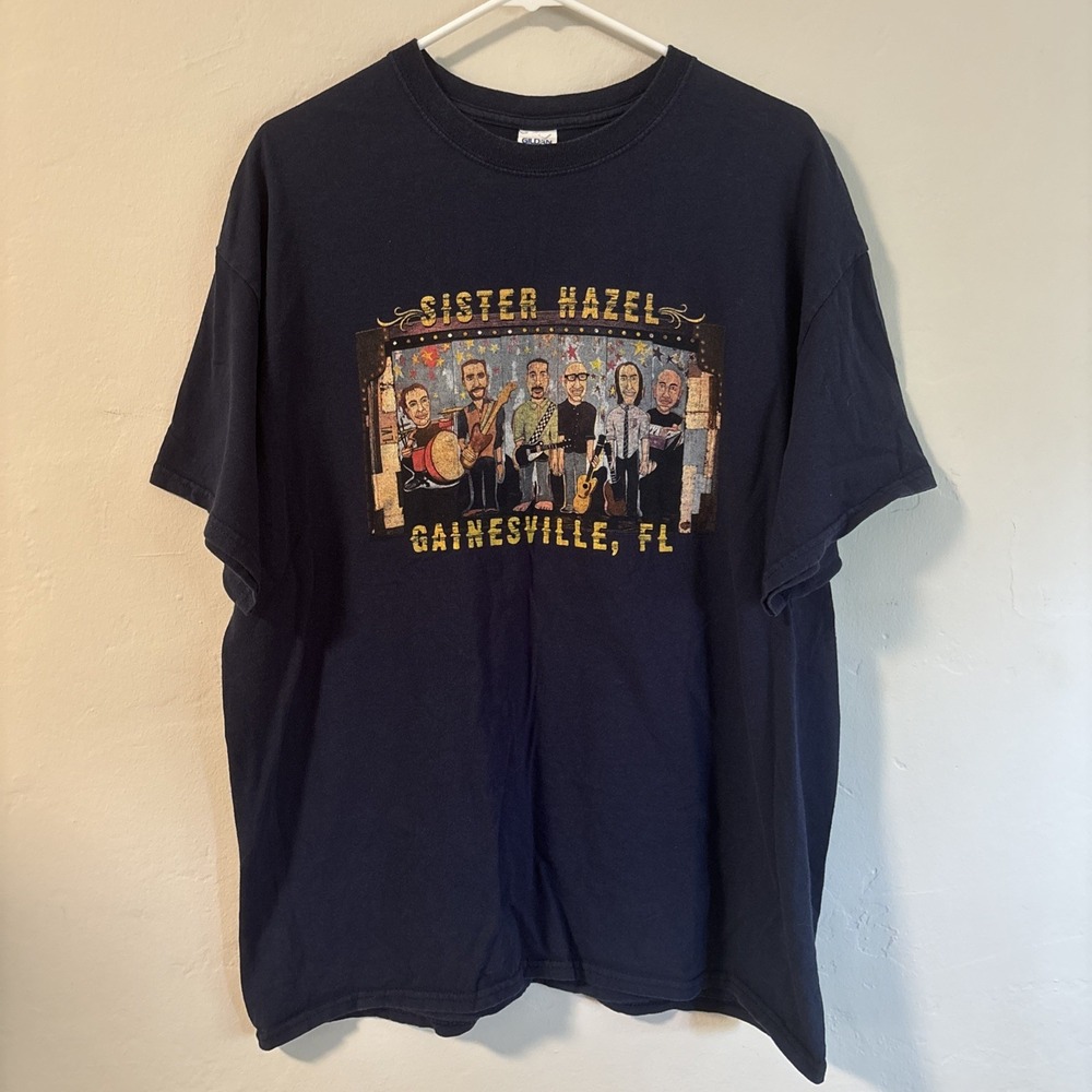 Sister Hazel Men's Shirt XL Blue Short Sleeve Cotton Tee Gainesville Florida